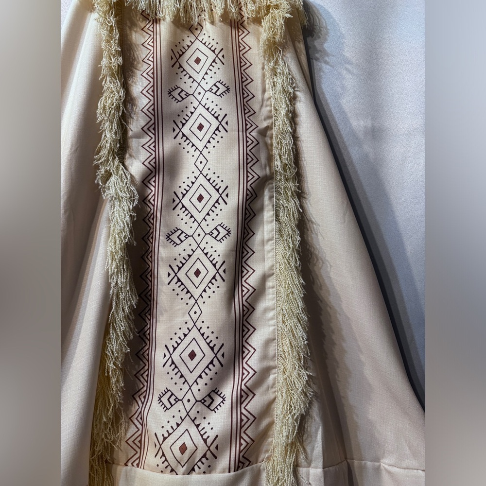 Rare Tribal Vintage Boho Fringe Skirt size small - Picture 3 of 10